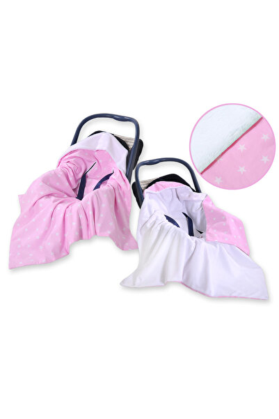 Other Petrecut mare pentru bebeluși, cu două fețe, pentru cărucior - Stele roz