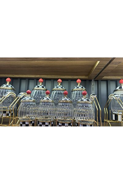 LeylArt Black and White Gold Stand Porcelain Spice Rack