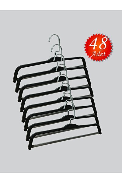 NYN شماعات بناطيل خشبية من بارلي لاما بخطاف فضي، 48 قطعة