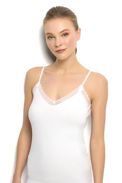 Sinem Çeyiz Jiber 508 Thin Thread Strap Lace Athlete Undershirt