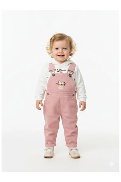 BEBEXY BUTİK Minnie Love Yazılı Pembe Slopet