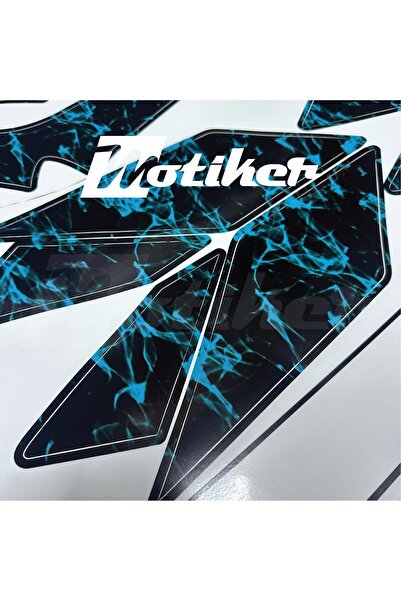 Motiker CF Moto 450SR Takım Turkuaz Fırtına Parçalı Sticker Etiket