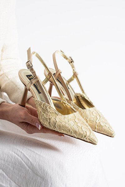 Lebibe Shoes LISA Pantofi de damă cu vârf ascuțit, cu toc de 7 cm, cu model f...