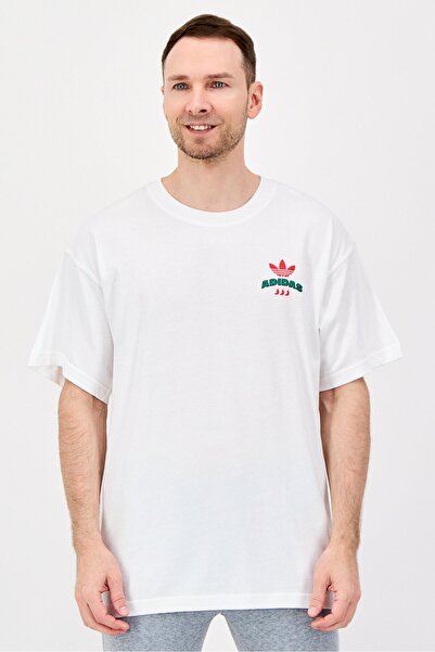 adidas Men Sportswear Fit Short Sleeve Outdoor T-Shirt, White