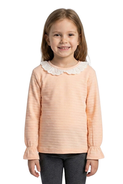 CRASSİ Κοριτσίστικη μπλούζα με δαντέλα στο γιακά και ελαστικά μανίκια