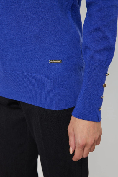 ONFASHİON Women's Cobalt Blue Turtleneck Sweater 63503
