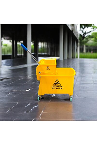 Bright عربة ممسحة سعة 20 لترًا، نظام تنظيف أرضيات، عصارة مدمجة، دلو شديد التح...