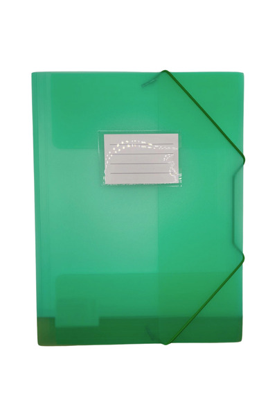 Optima Plastic Folder with Elastic Corners, 500 Microns - Transparent Green