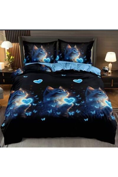 Casa de Vis Double bed linen set, satin cotton, 220 x 230 cm, 4 pieces, A50-719,