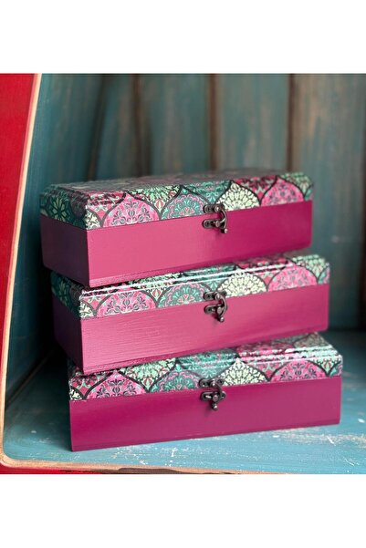 ATÖLYE HENNA DEKORATİF KUTU,AHŞAP KUTU,KALEM KUTUSU,TAKI KUTUSU