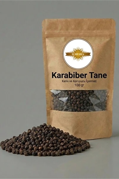 İLMİ ŞİFA Karabiber Tane (Black Peppercorn) Kampot Doğal (İri Taneli, Elenmiş...