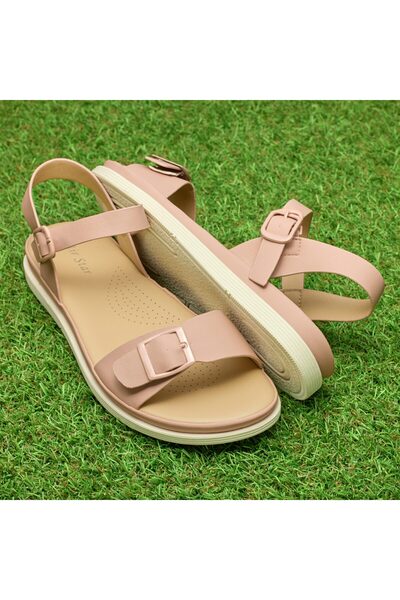 Matstar Women’s Feminine Open Toe Flat Sandals with Adjustable Strap – Comfor...