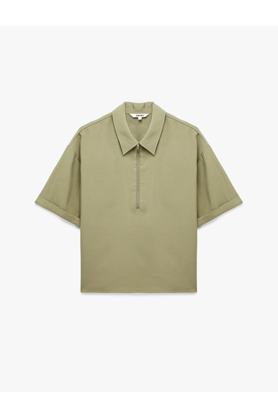 Koton Women'S Khaki Oversize Blouse