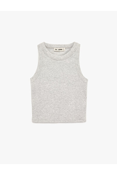 Koton Women'S Light Grey Halter Neck Blouse