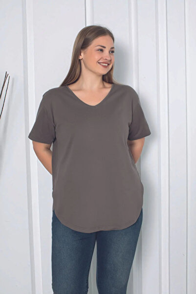 Orly More Women's V-Neck Plus Size T-Shirt