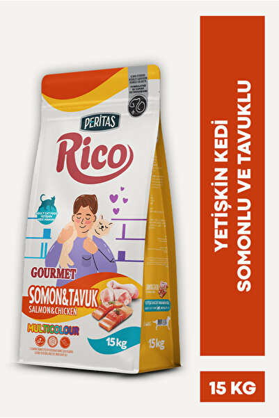 PERİTAS Rico Somonlu ve Tavuklu Gurme Yetişkin Kedi Maması 15 kg