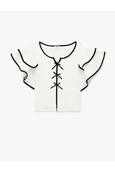 Koton Girl'S Ecru Girl'S Blouse Ss