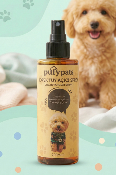 PUFYPATS Köpek Tüy Açıcı Sprey 200 ml Kolay Tarama ve Kıtık Açma Spreyi Evcil...