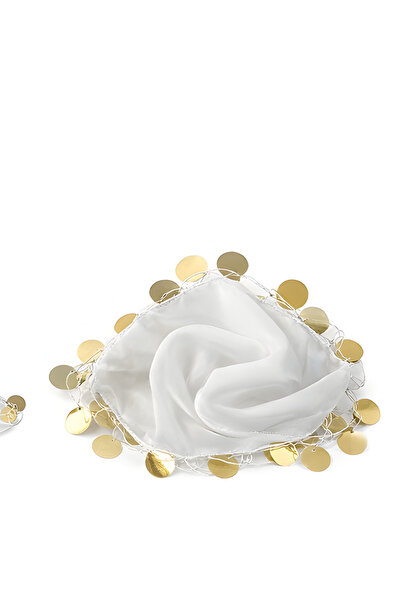 sevgi süsleme Altın Pullu Halay Mendili – Düğün, Kına ve Organizasyonlar İçin...