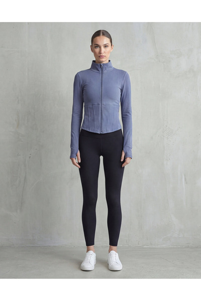 Miss Prova Brushed Soft Fabric Sport Jacket/Sweatshirt with Thumb Holes Missc...