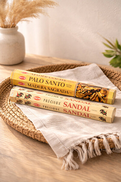 Hem Tütsü 2li Sandal Ağacı & Palo Santo Kokulu Çubuk Tütsü Seti – 2 Paket(40 ...