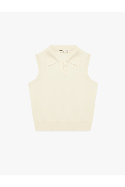 Koton Polo Neck Sleeveless Knitwear Blouse