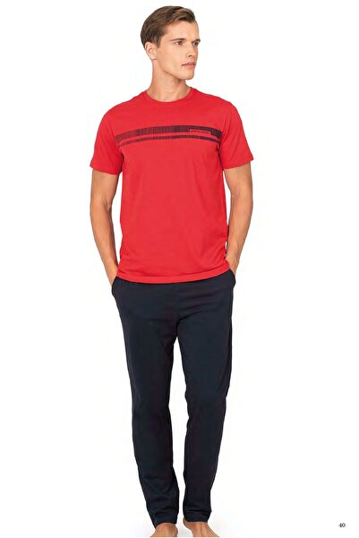 Pierre Cardin Cotton, Men's T-Shirt & Pajama Set, Barcode Printed, Short Slee...