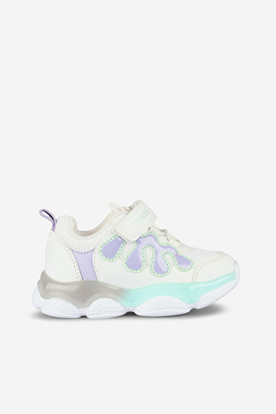 Vicco Gora Lighted Girls' Preschool White Sports Shoes