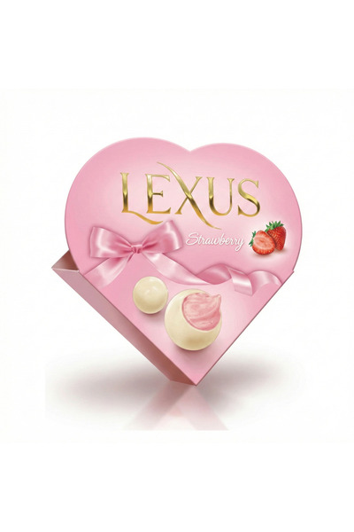 Lexus Strawberry Cream Filled Chocolate – 110g (24 Pieces) Heart Shaped Gift Box