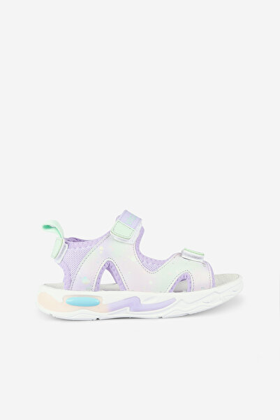 Vicco Puff Printed Girls' Preschool Lilac Sandals