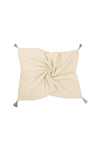 Other Muslin baby blanket with tassels - cream
