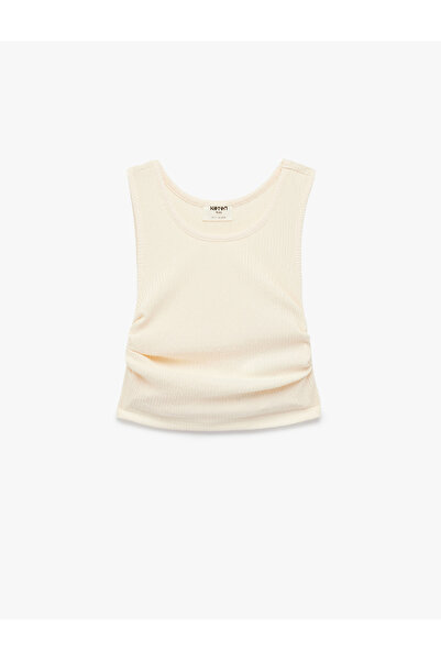 Koton Girl'S Beige Crop Blouse