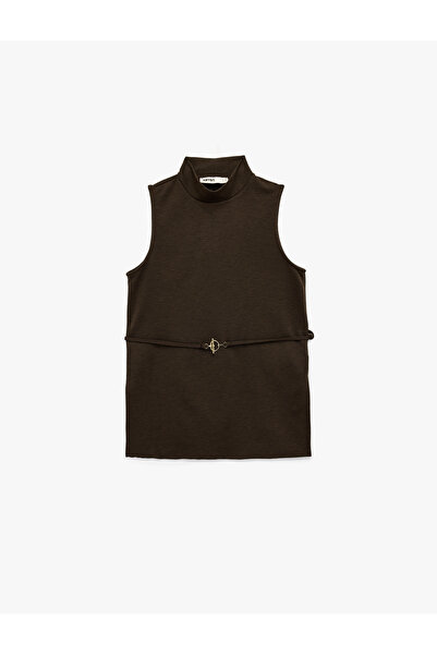 Koton Women'S Brown Sleeveless Blouse