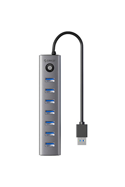 Orico 44360, 7x USB 3.0, Gray