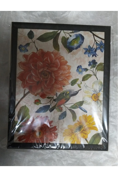 esdekor صينية إفطار منقوشة باللون البيج مع حافة سوداء ووسادة مبطنة