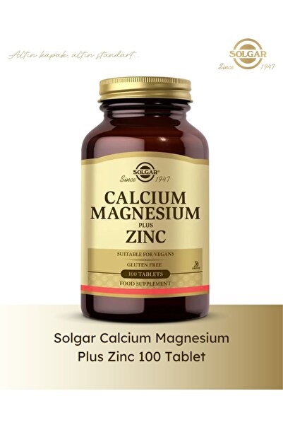 Solgar الكالسيوم والمغنيسيوم بالإضافة إلى الزنك 100 قرص