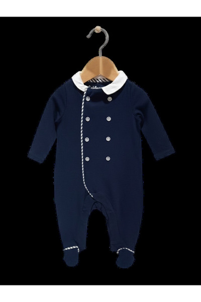 The-kid.co Baby Boy Navy Coverall