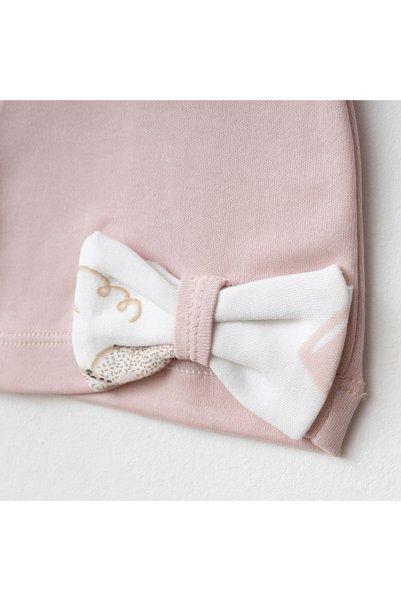 Gümüş Baby Kids Baby Girl Set of 3, 100% Cotton Fabric, with Ribbons, with Booties