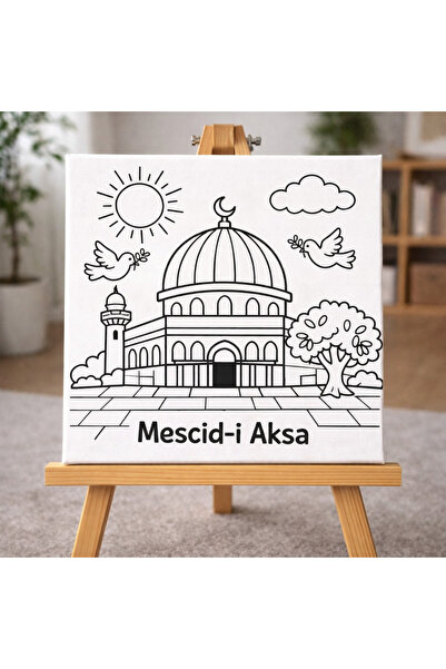 obelleatelier Mescid-i Aksa Tuval Boyama Seti – 6 Renk Boya + Fırça, Hobi & H...