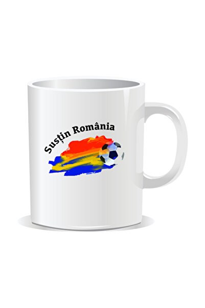 OEM Personalized mug with messages for Romanian fans, I support Romania with ...