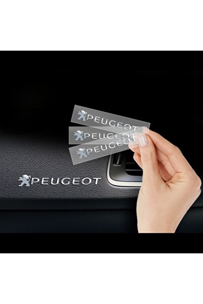 cvr bujiteri Peugeot metal görünümlü sticker