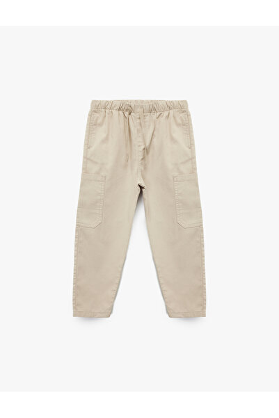 Koton Baby Boy Beige Cotton Basic Trousers