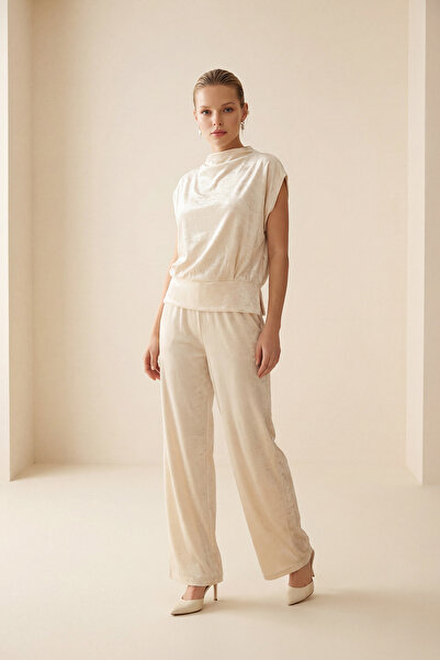 Setre Pantaloni cu croială lejeră, cu buzunare, cu imprimeu, cu picior larg, ...