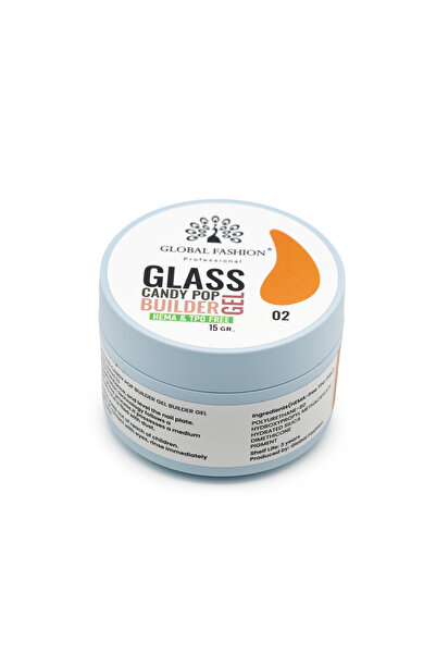 global fashion Nail modeling gel 15 gr, Glass Candy Pop Builder Gel 02