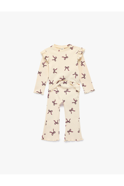Koton Baby Girl'S Beige Design 2 Pack Set