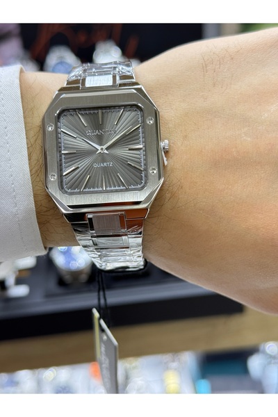 Quantum Erkek Kol Kare Tasatım Gümüş Renk