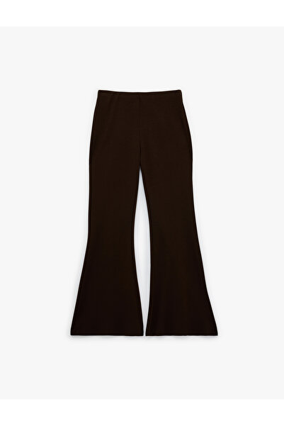 Koton Women'S Brown Flare Pants