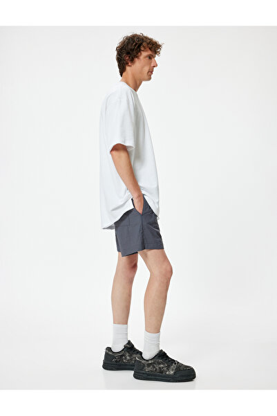 Koton Men'S Anthracite Oversized Shorts