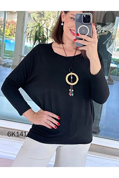 CAFCAF Knitwear Blouse with Necklace Gift 6K141