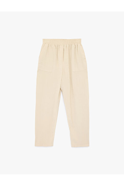 Koton Women'S Beige Carrot Pants